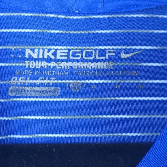 Nike Polo Shirt Adult Mens X-Large Blue Dri-Fit Golf Outdoors College Fields - Picture 9 of 12